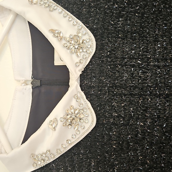 Eliza J Embellished Boucle Shift Minidress Size 16 - Picture 7 of 11